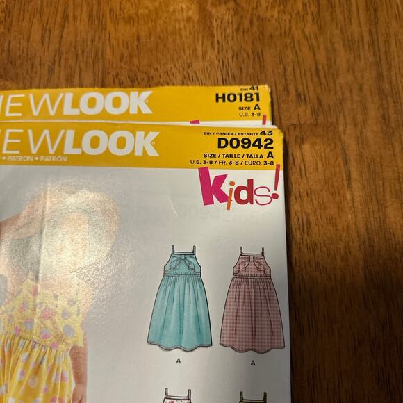 Simplicity Kids New Look Sewing Patterns Uncut, brand new D0942 Size A 3-8 6296 - Picture 4 of 5